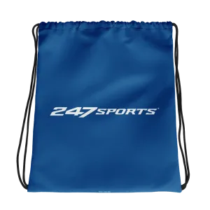 247 Sports White Logo Drawstring Bag