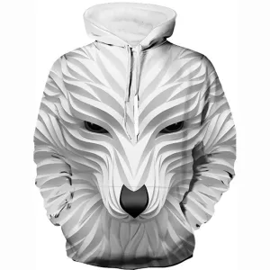 3D Printed Punk & Gothic Hoodie - Exaggerated Wild Animals Pullover