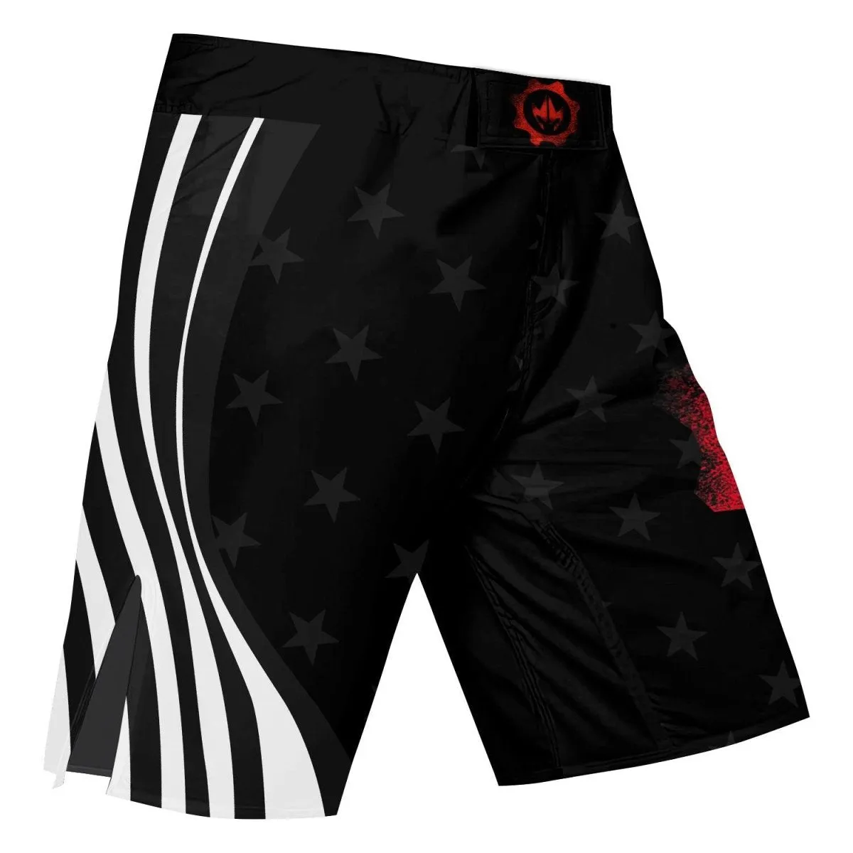 American Flag Black Fight Shorts