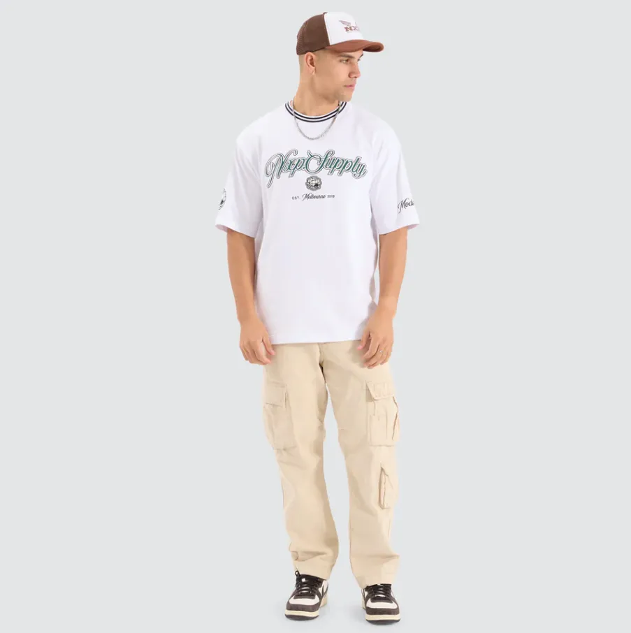 Anglo Oversized Tee Optical White