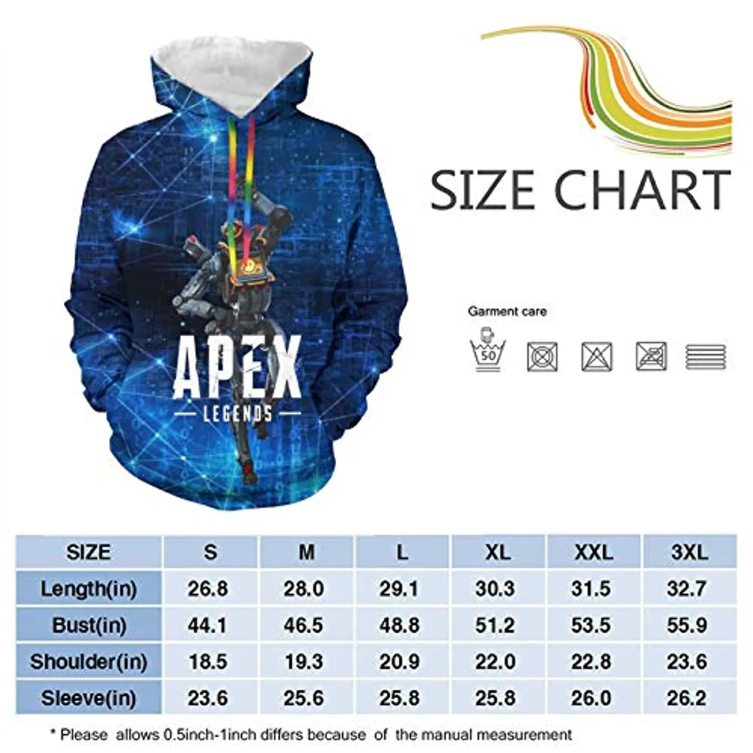 Apex Legends Hoodies - Pathfinder Fashion 3D Print Drawsrting Pullover Gaming Hoodie