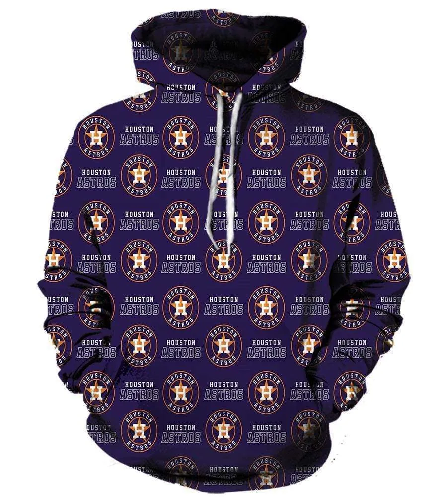 Baseball Houston Astros Hoodies - Pullover Blue Hoodie