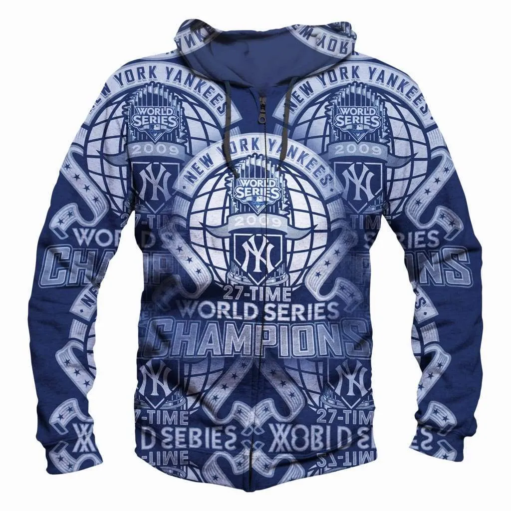 Baseball New York Yankees Hoodies - Pullover Blue Hoodie