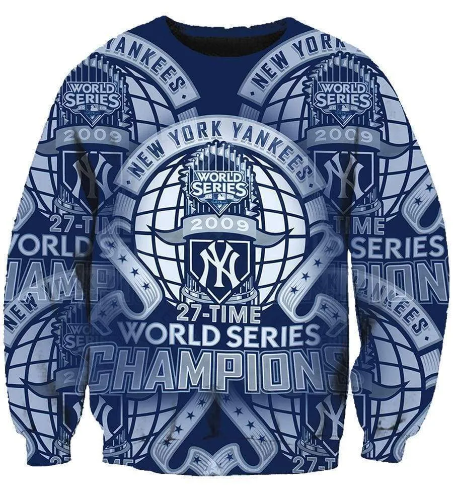 Baseball New York Yankees Hoodies - Pullover Blue Hoodie