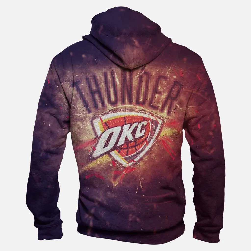 Basketball Oklahoma City Thunder Hoodies - Pullover Thunder 3D Hoodie