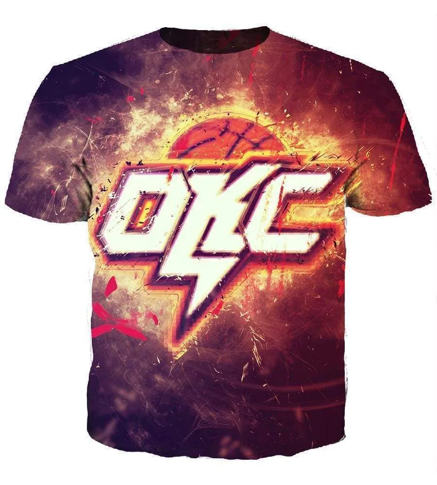 Basketball Oklahoma City Thunder Hoodies - Pullover Thunder 3D Hoodie