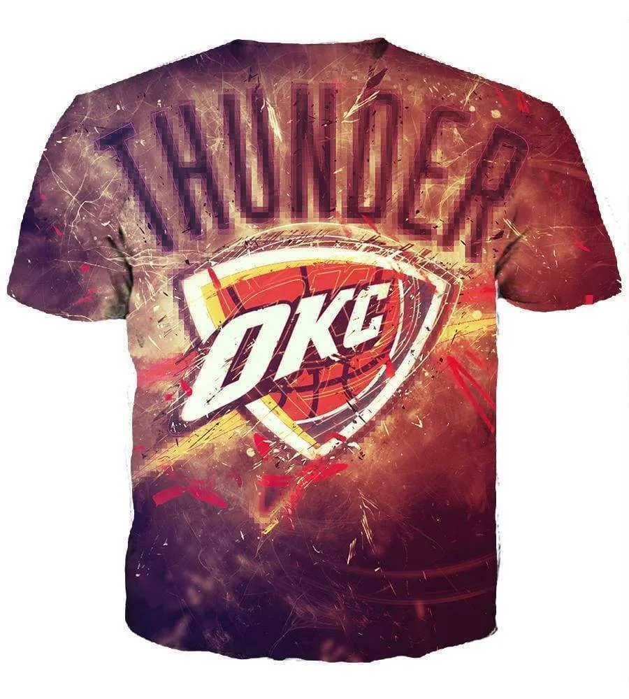 Basketball Oklahoma City Thunder Hoodies - Pullover Thunder 3D Hoodie