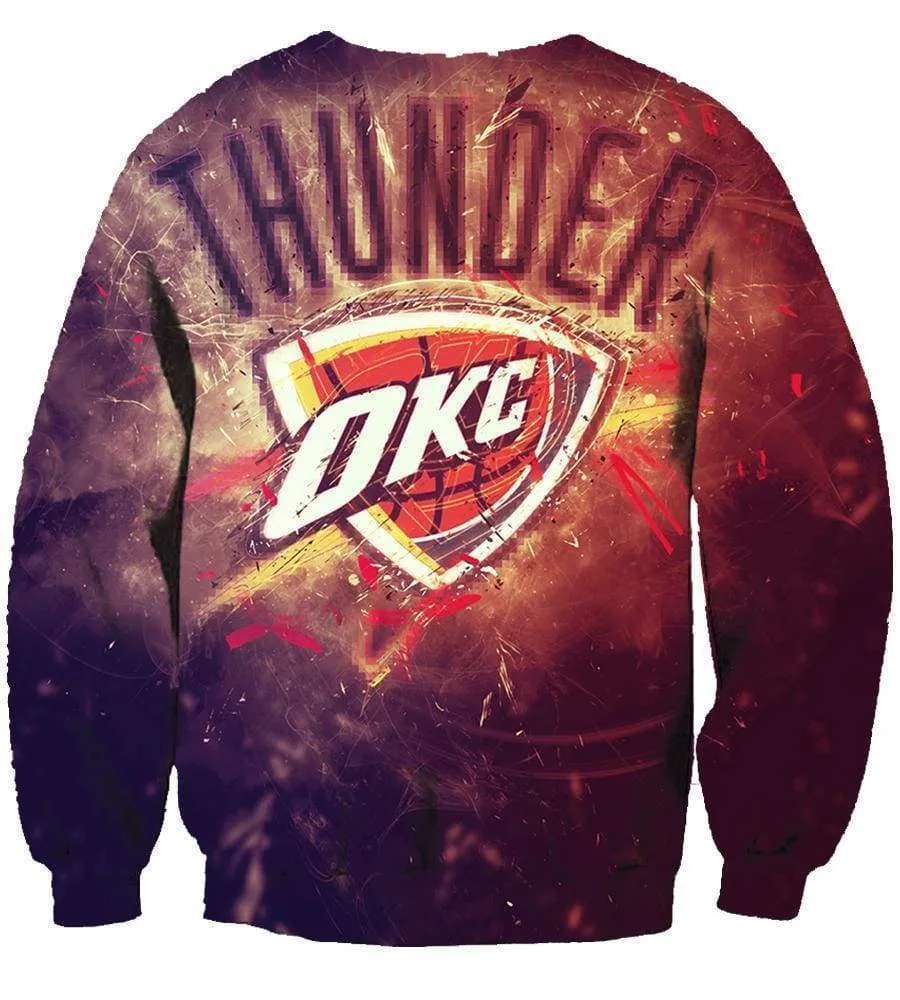 Basketball Oklahoma City Thunder Hoodies - Pullover Thunder 3D Hoodie