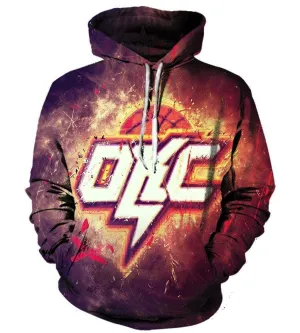 Basketball Oklahoma City Thunder Hoodies - Pullover Thunder 3D Hoodie