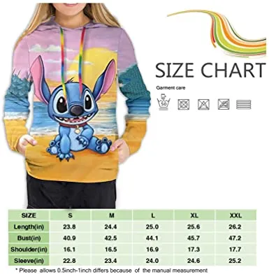 Cute Cartoon lilo & Stitch Hoodie Pullover Sweatshirt Anime Hoodies