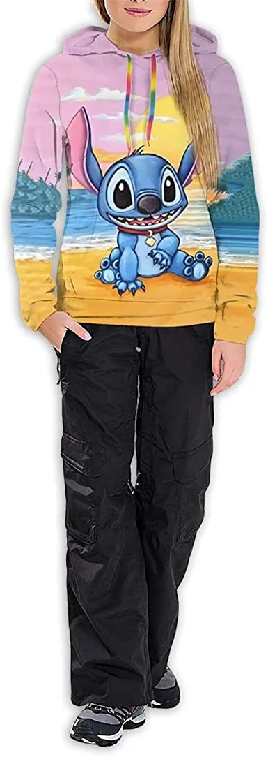 Cute Cartoon lilo & Stitch Hoodie Pullover Sweatshirt Anime Hoodies