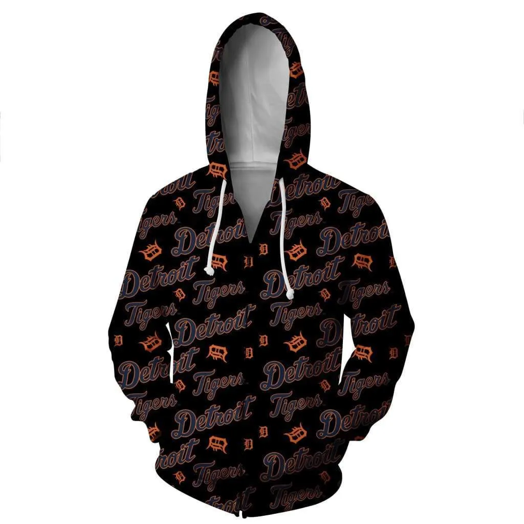 Detroit Tigers Hoodies - Pullover Black Hoodie