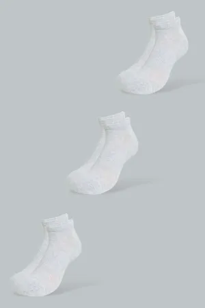 Grey Men's Sports Socks (Pack of 3)