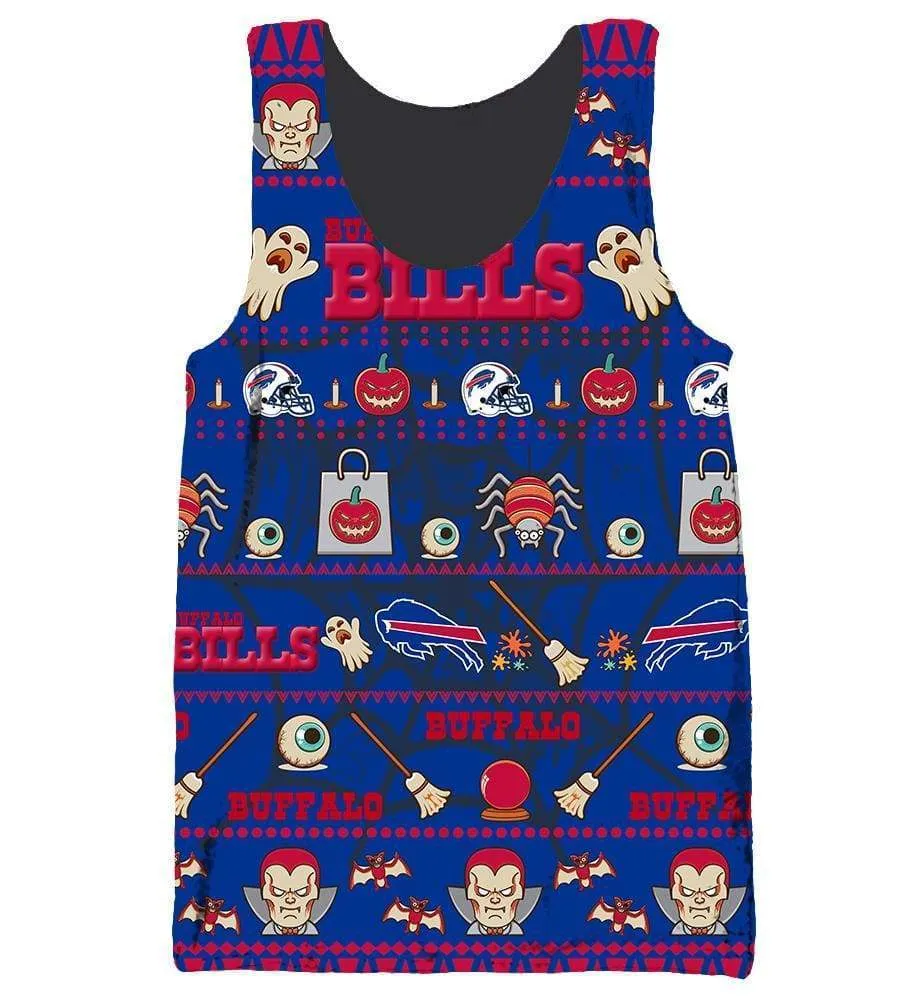 Halloween Buffalo Bills Hoodies - Pullover Blue Hoodie