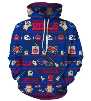 Halloween Buffalo Bills Hoodies - Pullover Blue Hoodie
