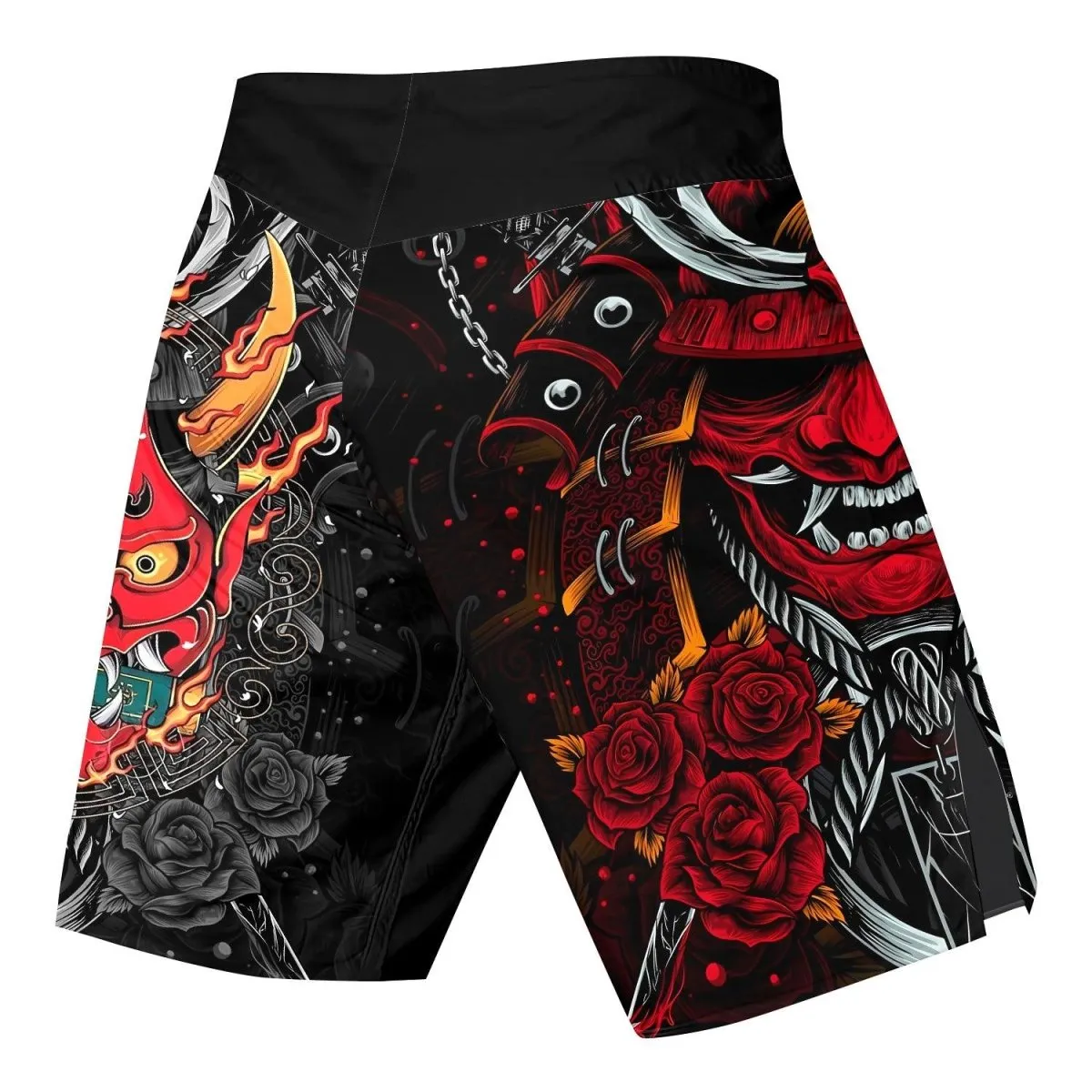 Japanese Red Demon Samurai Fight Shorts
