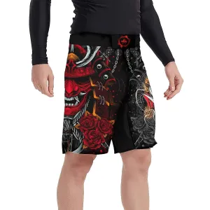 Japanese Red Demon Samurai Fight Shorts