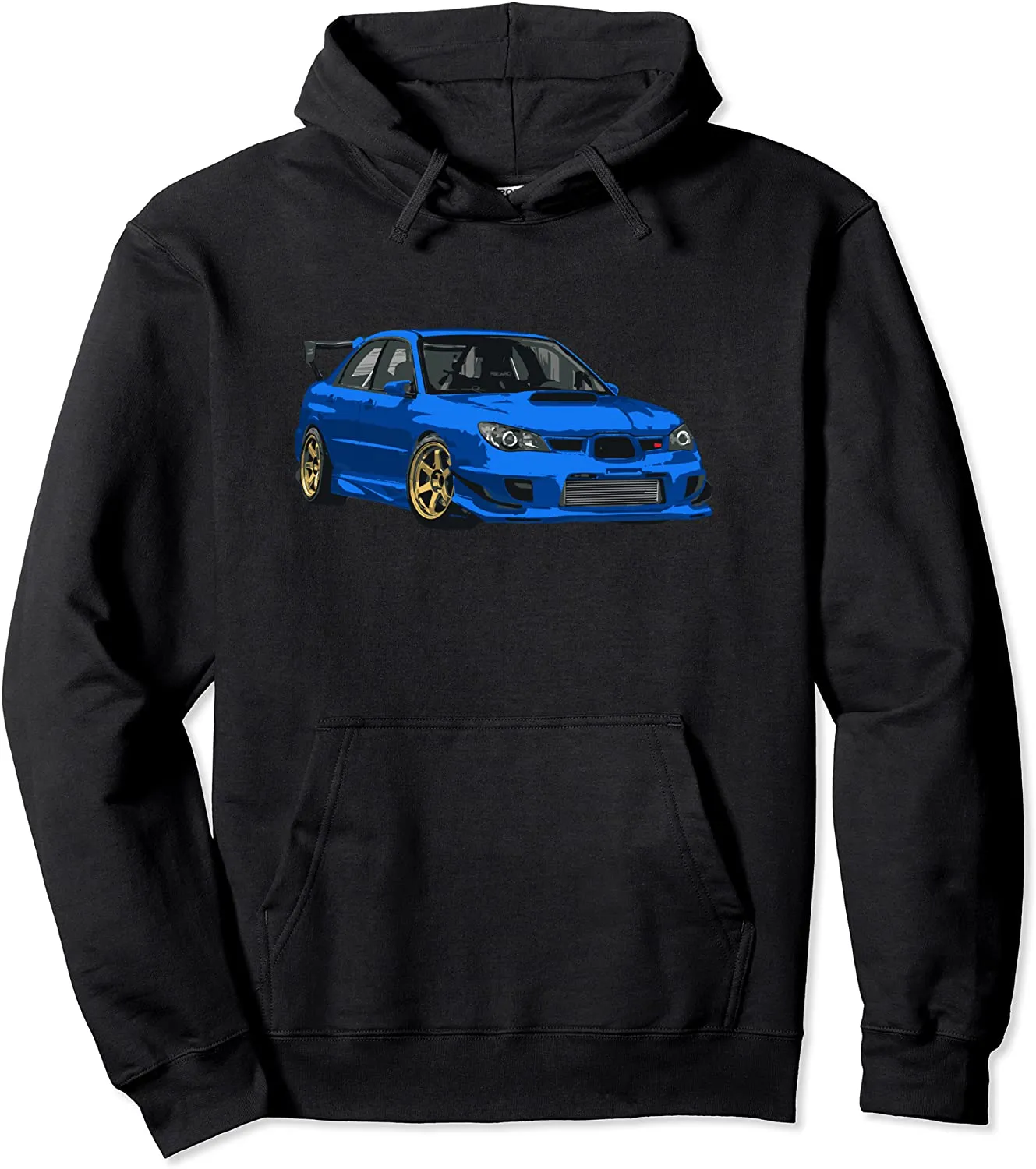 JDM Car Rally Blue Pullover Hoodie