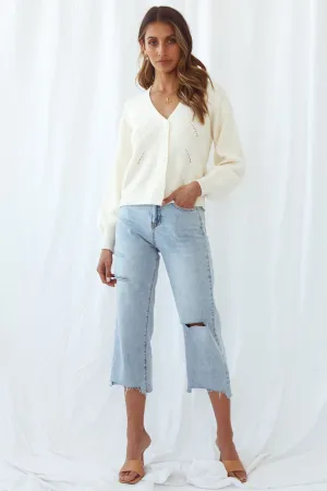 Townhouse Living Knit Cardigan Cream