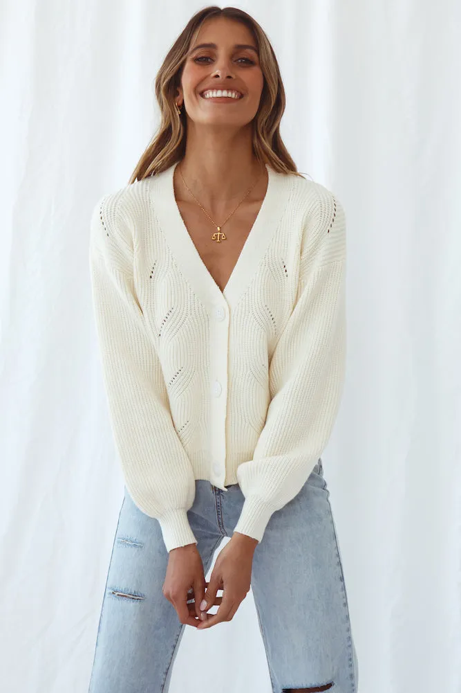 Townhouse Living Knit Cardigan Cream