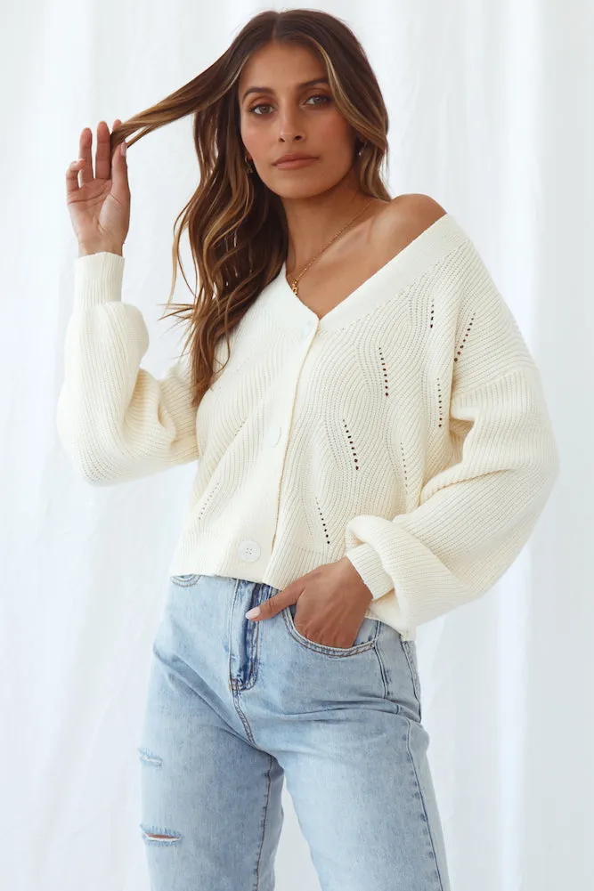 Townhouse Living Knit Cardigan Cream