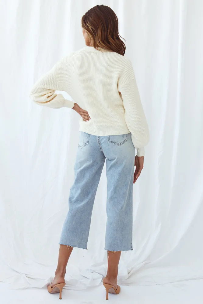 Townhouse Living Knit Cardigan Cream