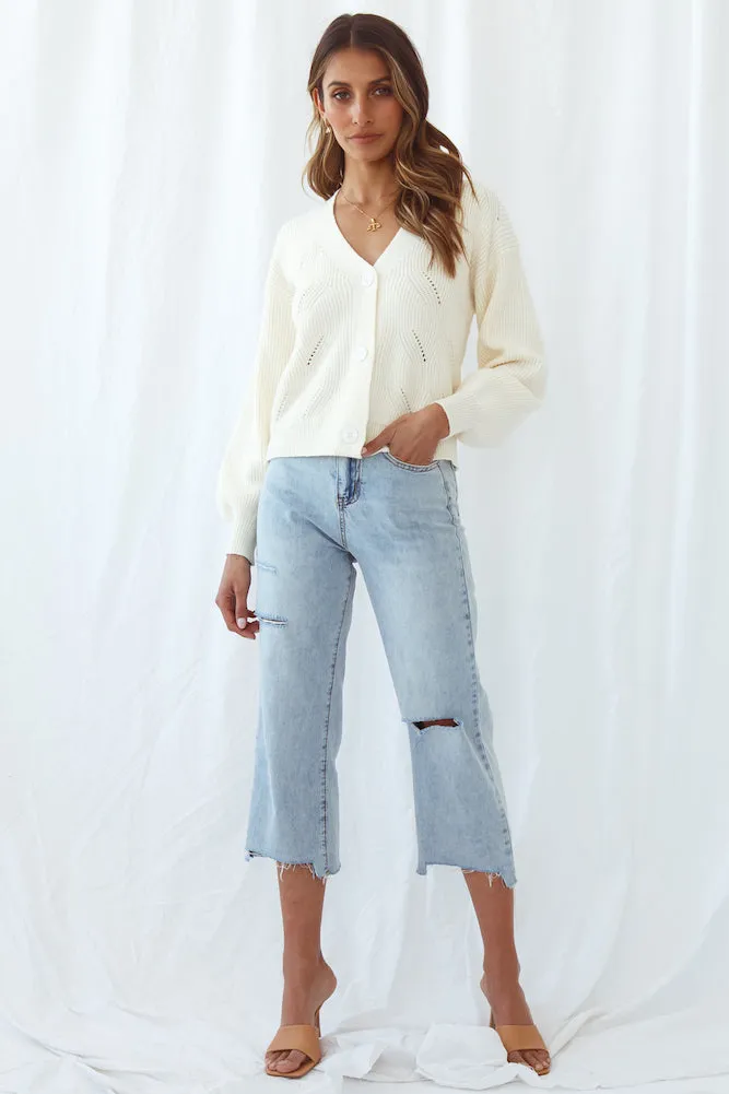 Townhouse Living Knit Cardigan Cream