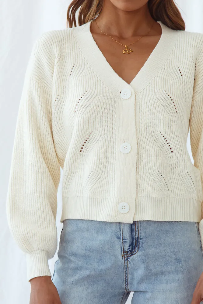 Townhouse Living Knit Cardigan Cream